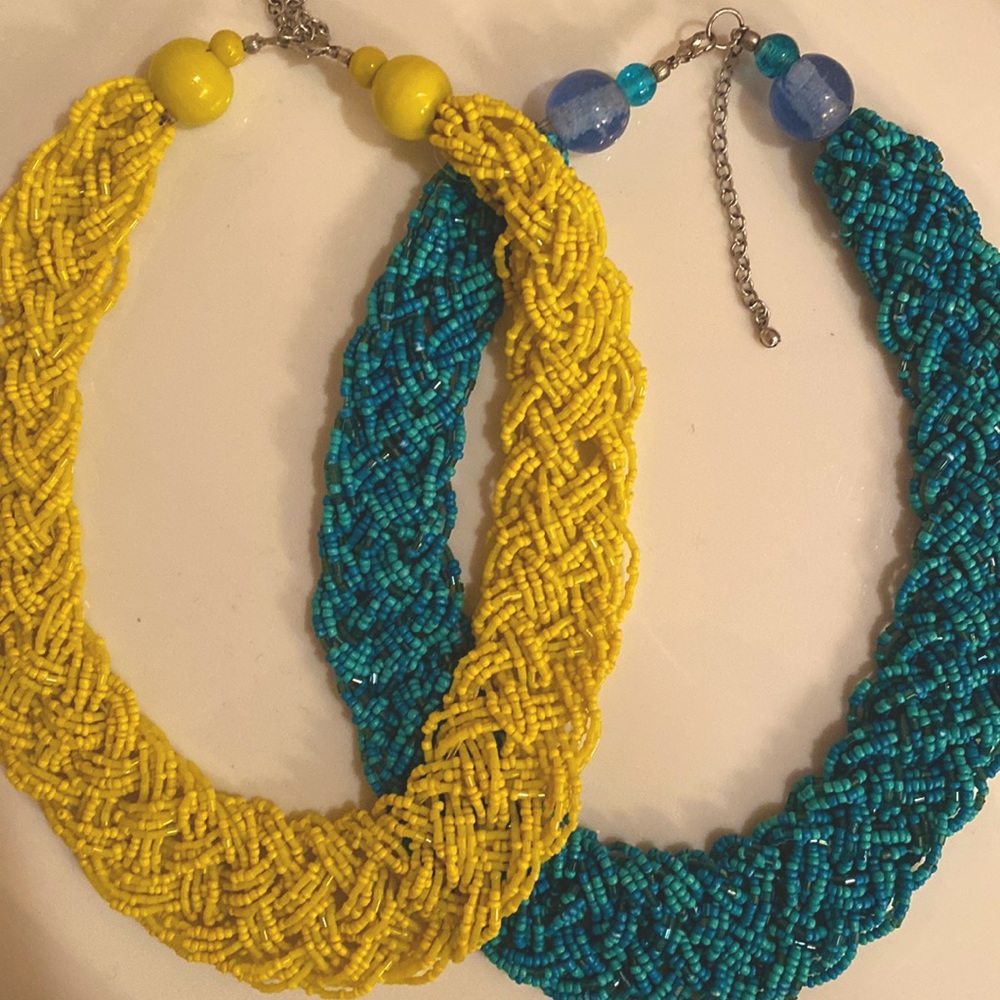 Two Beaded Statement Necklaces